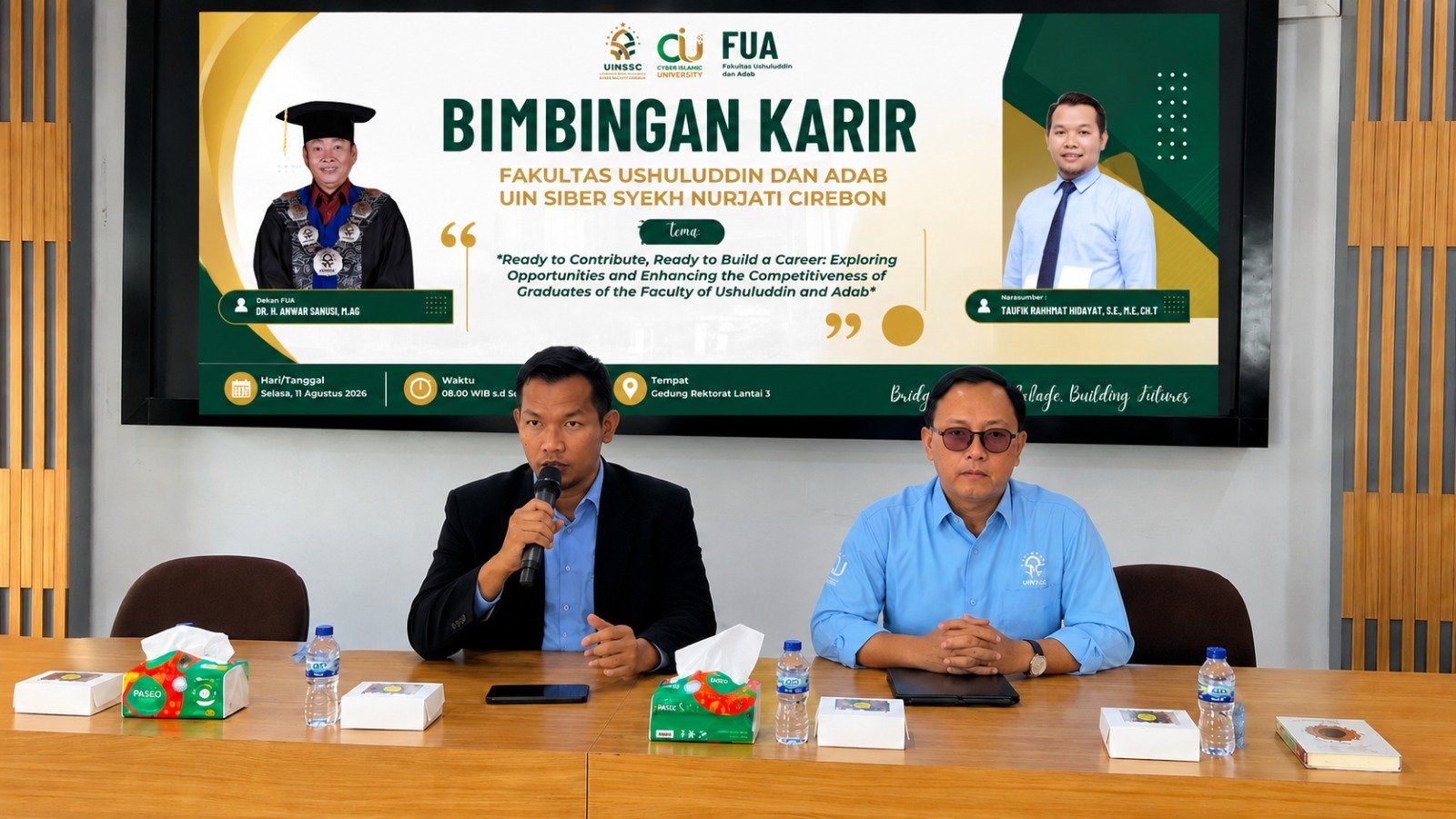 Sekjur AFI Menjadi Moderator Bimbingan Karir Wisuda ke-5 FUA